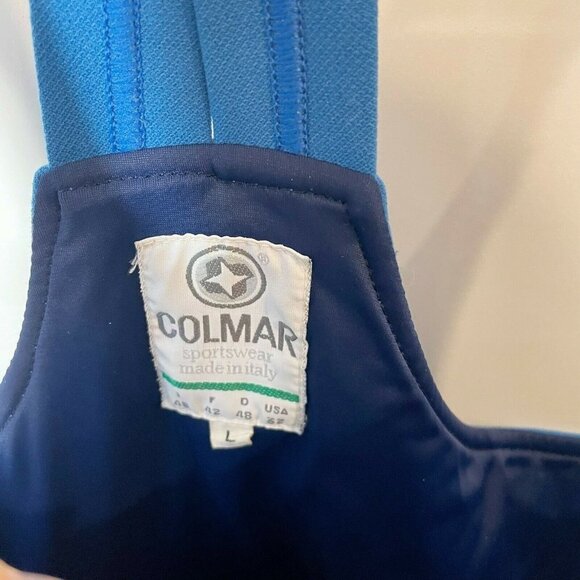 Colmar Sportswear Womens Mens Vintage Snow Ski Suit Overalls Blue L Zip Up 70s - Picture 4 of 12